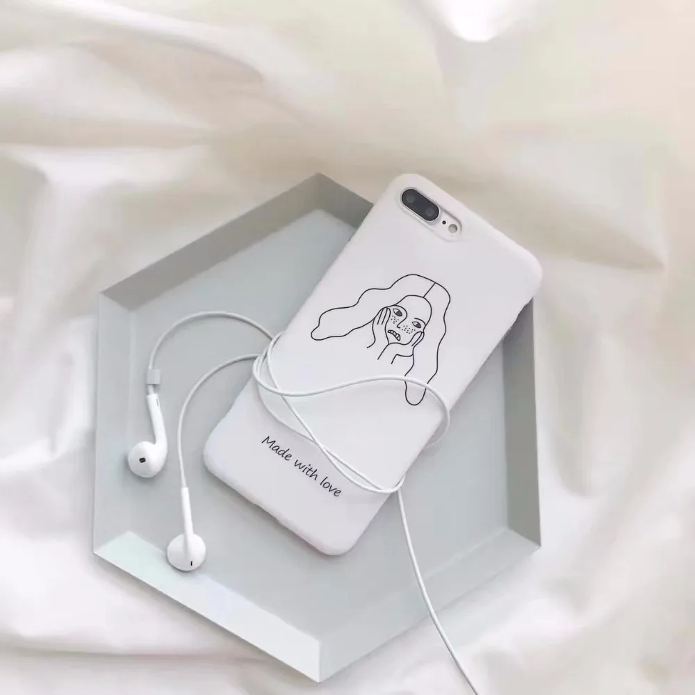 Туманно красоты для iphone 6s случае новая милая мультяшная красивая девушка Мягкий