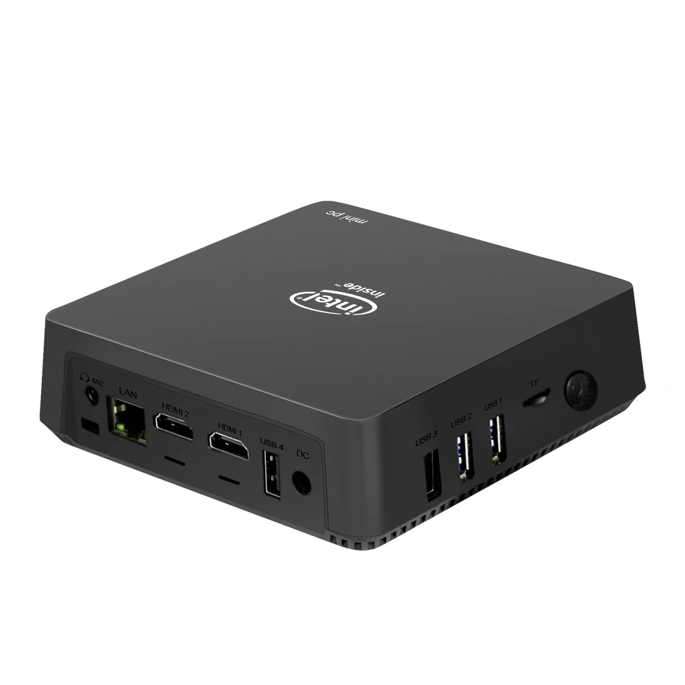 AK5 Мини ПК Windows 10 Intel J3455 4 Гб LPDDR3 64 Emmc двойной HDMI выход 5 8 ггц WiFi Голосовое управление