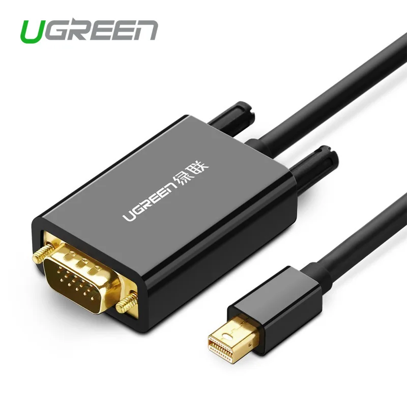 UGREEN Mini DisplayPort to VGA Мужской видео кабель 1080P Thunderbolt совместимый позолоченный|ugreen mini