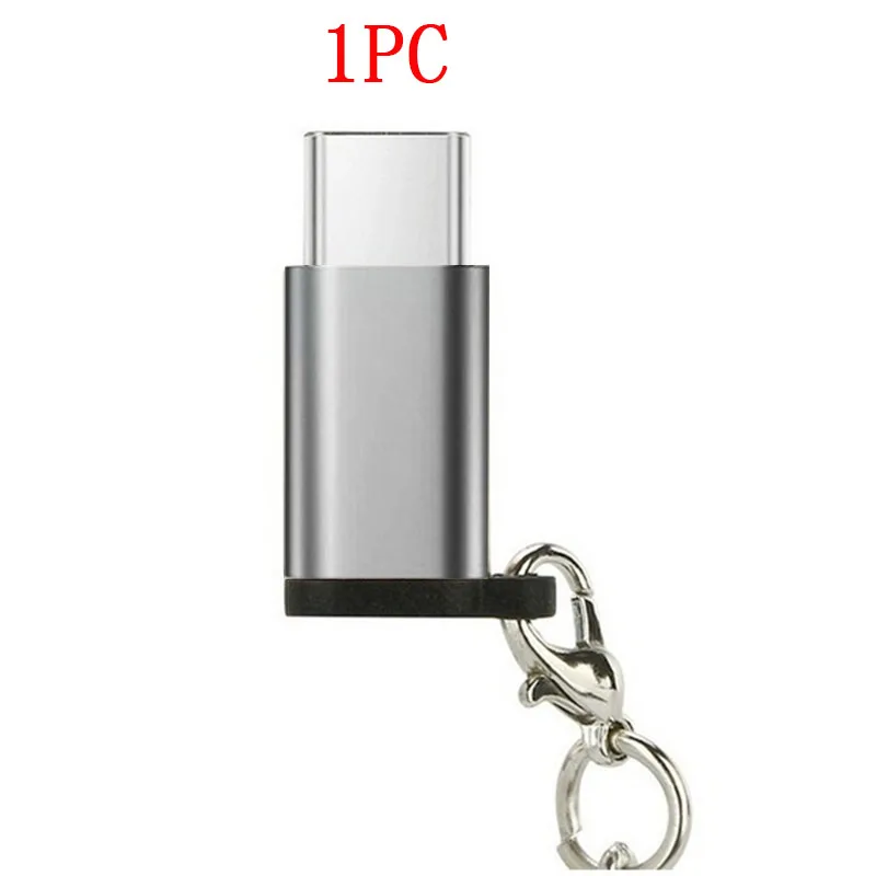 Серый Кабель Micro USB-type c для телефона Android для huawei Sumsang Xiaomi Microusb для type c Usbc Otg адаптер для зарядки и передачи данных - Цвет: Серый