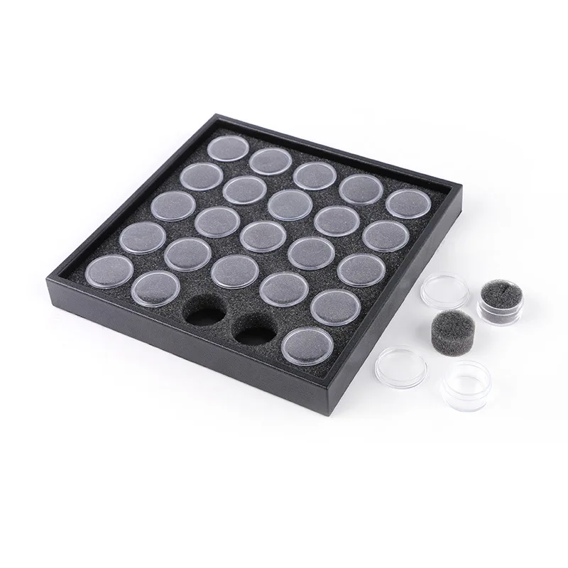 25 горшков витрина для ногтей Чехол ювелирные изделия с блестками пустой Футляр