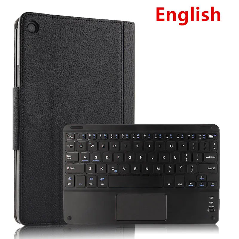 black English Чехол для Xiaomi mi Pad 4 Plus mi Pad4plus 10," защитный чехол Беспроводная Bluetooth клавиатура из искусственной кожи mi Pad4 Plus 10" чехол для планшета - Цвет: black English