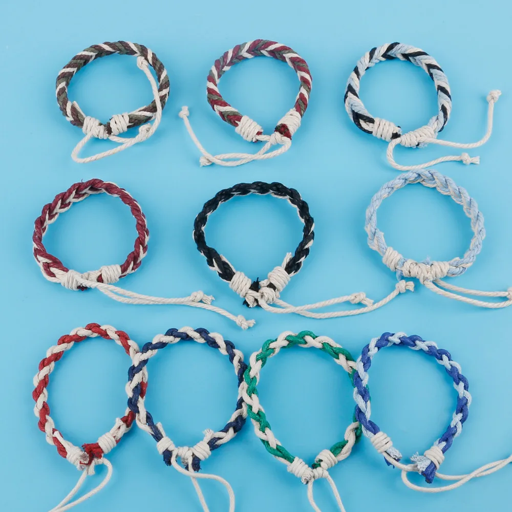 Boho плетеные браслеты ручной работы и для женщин богемные винтажные хлопковые