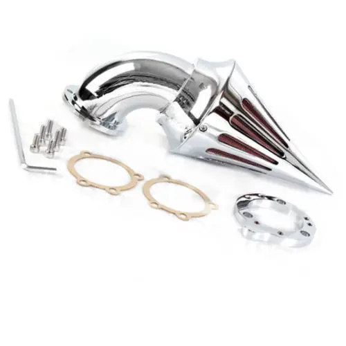 

Motorcycle Chrome Spike Air Filter Intake Cleaner Kit For Harley CV