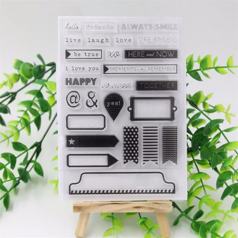 

Счастливой любви прозрачный силиконовый Марки для DIY Скрапбукинг/карты/Дети Рождество весело украшения поставки