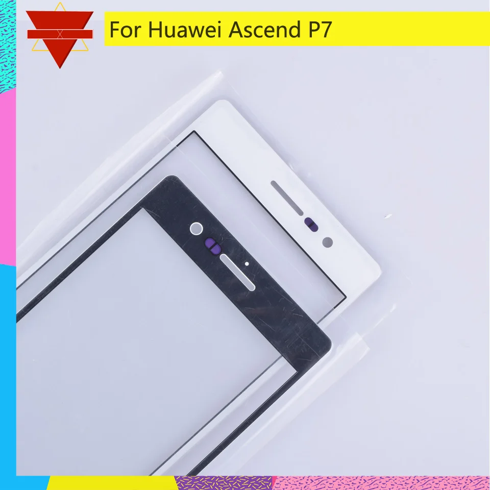 10 шт./партия Новая передняя панель P6 P7 для Huawei Ascend стеклянная сенсорный экран