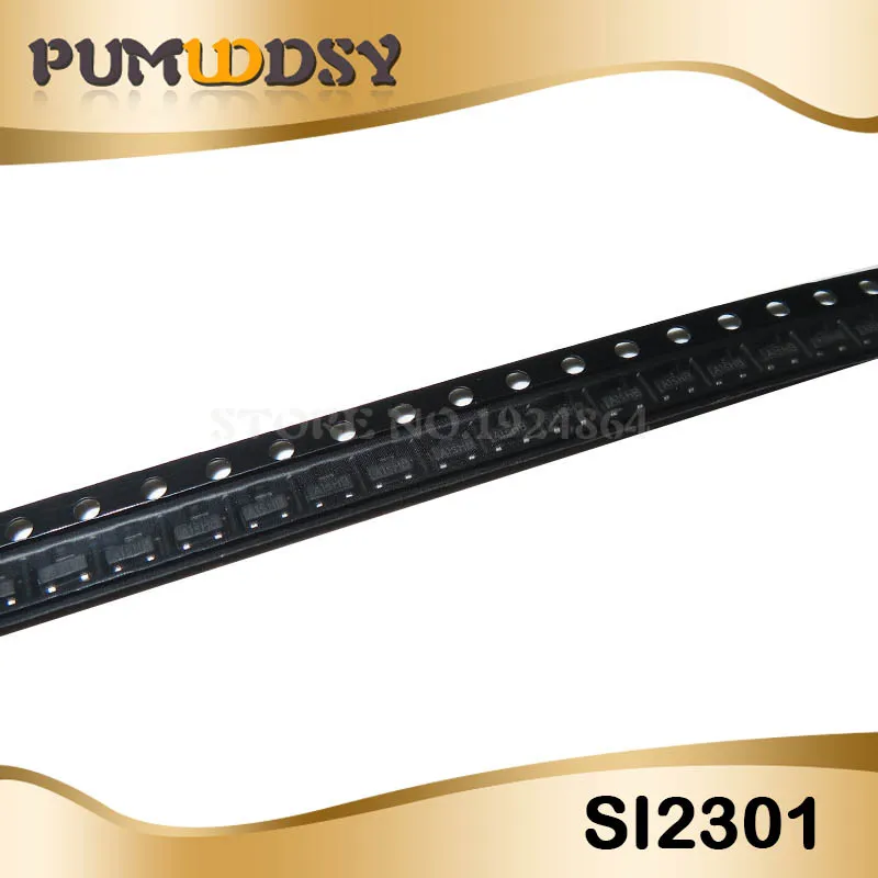 100 шт. si2301 SMD mosfet транзистор SOT-23 SI2301 MOSFET P-CH 20 в 3.1A SOT23-3 IC