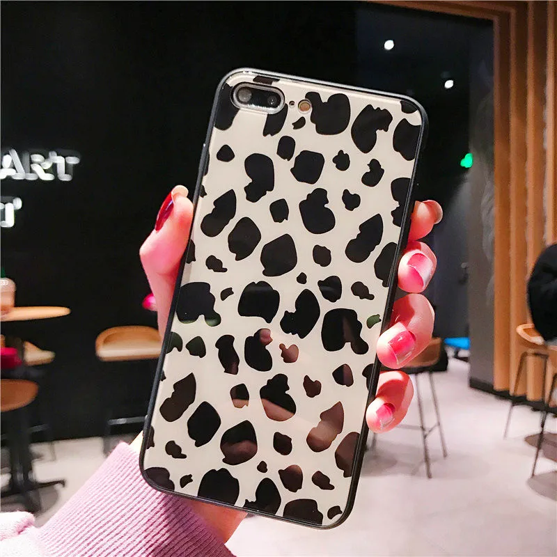 Модный чехол для телефона с леопардовым принтом iPhone X XR XS Max 8 7 Plus леопардовые