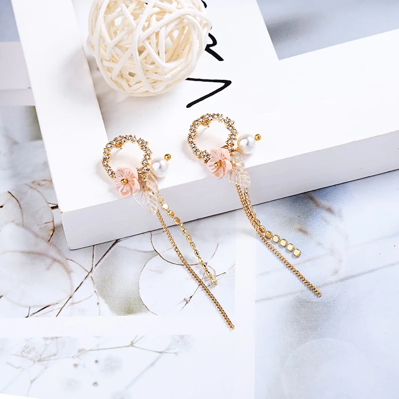 Женские серьги-подвески с жемчугом KISS ME висячие серьги из акриловой смолы в форме