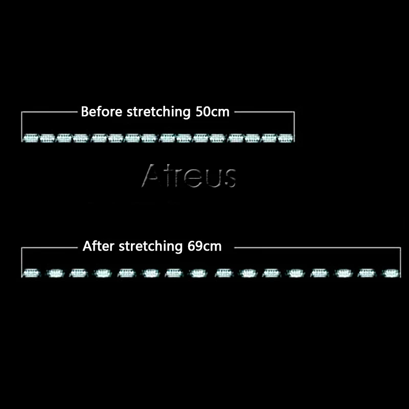 Atreus 50 см автомобильная светодиодная кристальная водная лампа DRL светодиодные