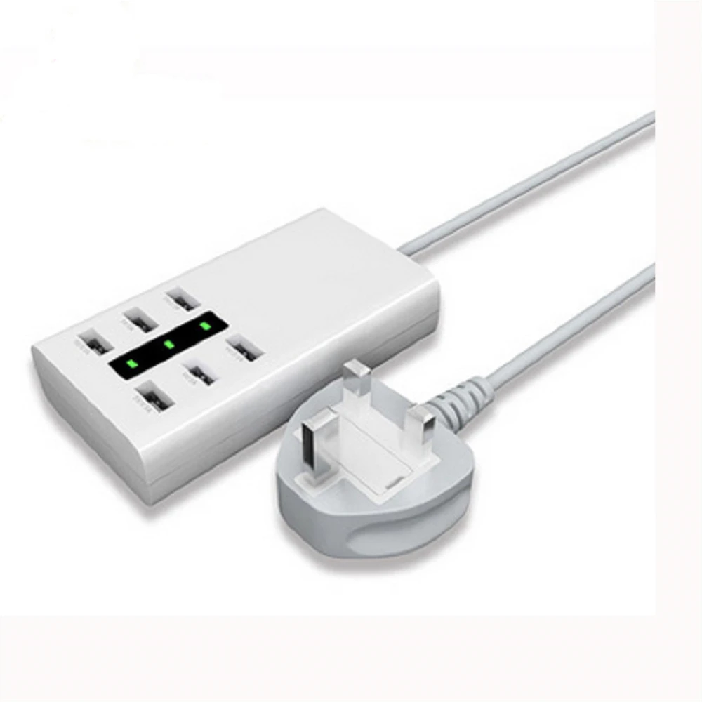 10 шт. 6 портов 7.2A USB адаптер питания для быстрой зарядки мобильного телефона