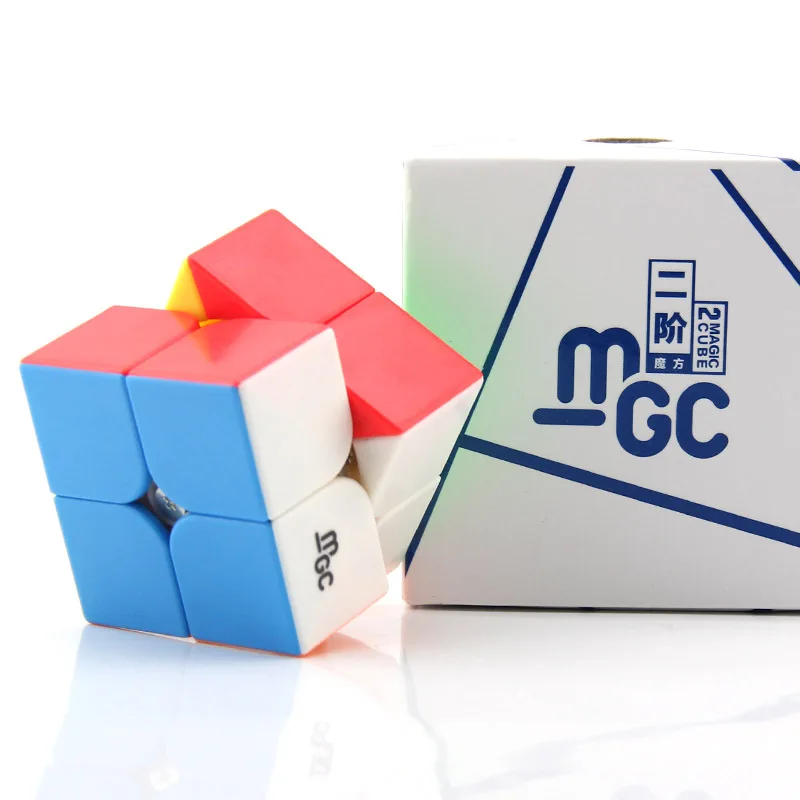 MGC 2x2x2 Red Yongjun MGC 2x2x2 3x3x3 магический куб стикер наклейка меньше магнитных 3x3 скоростные кубики головоломка твисти игрушки для детей Дети Cubo Magico - Цвет: MGC 2x2x2 Red