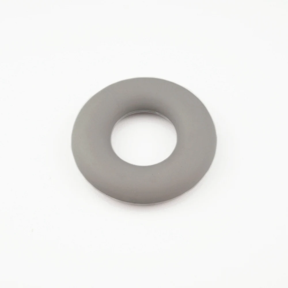 Light Gray Sutoyuen, 5 шт., без бисфенола, силиконовые кольца-пончики, прорезыватели, бусины, круглая подвеска, сделай сам, ручная работа, детское ожерелье, пустышка, жевательная игрушка - Цвет: Light Gray