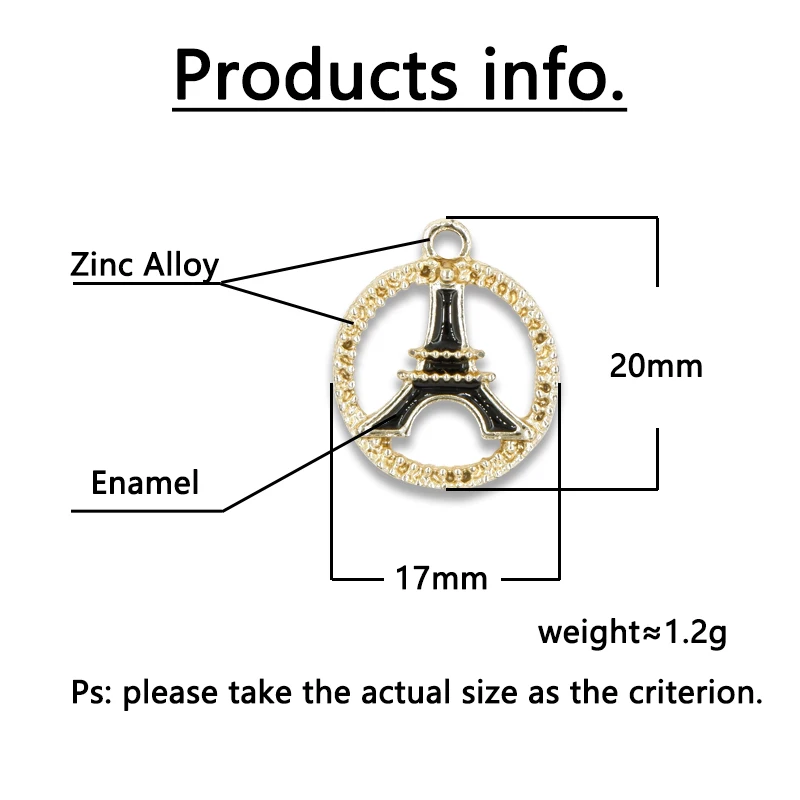 Эйфелева Подвеска в виде башни Классический круглый кулон сделай сам ювелирное