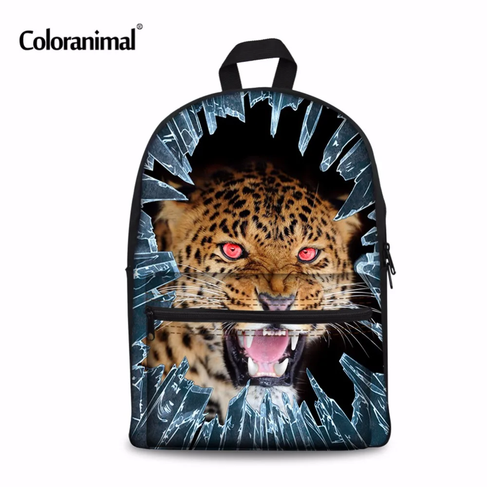 Холщовый Рюкзак Coloranimal для женщин школьный ранец девочек подростков рюкзаки с 3D