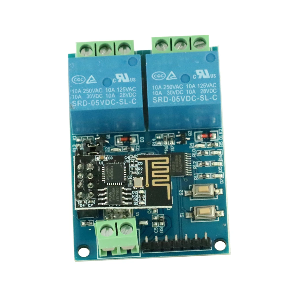Релейный модуль ESP8266 двухканальный пульт дистанционного управления с Wi Fi 5 В для