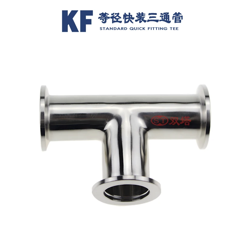 

Вакуумный быстрозагрузочный тройник из нержавеющей стали 304, тройник равного диаметра KF16/25/40/50