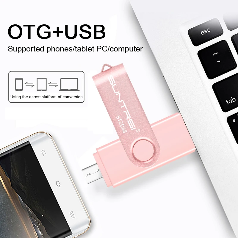 Suntrsi флэш-накопитель USB OTG High Speed 3 0 внешних накопителей для Android флешки