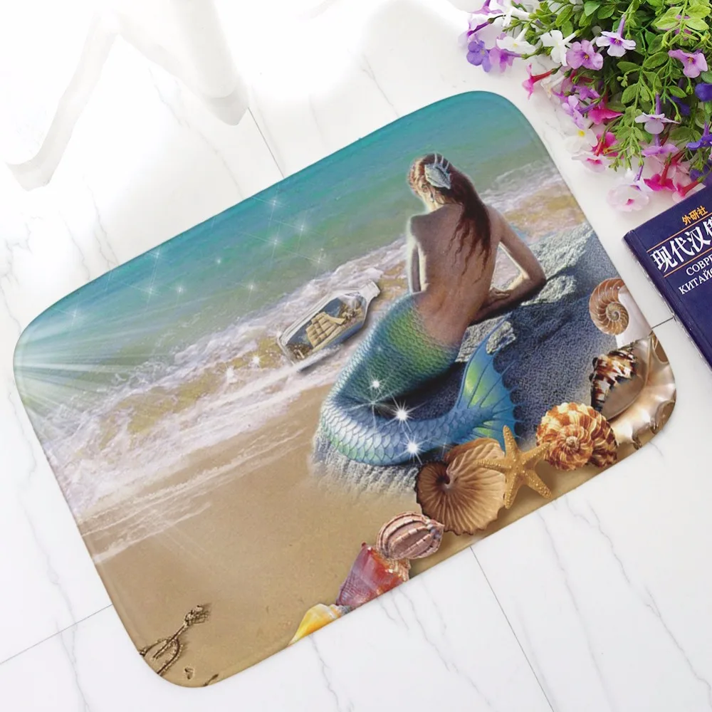CAMMITEVER Dolphin Sea плед с русалкой противоюзовый ковёр двери Коврики открытый Кухня