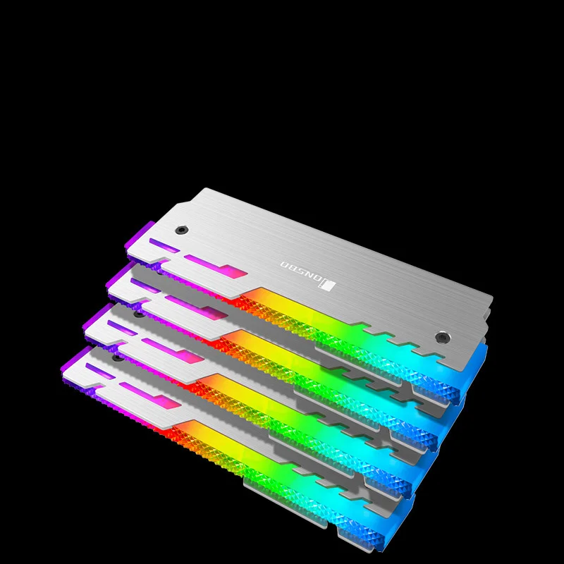 4 шт./лот JONSBO NC-3 светящийся жилет с памятью RGB радиатор 12 в маленький 3 Pin аура светодиодный алюминиевый радиатор Настольный теплоотвод ОЗУ
