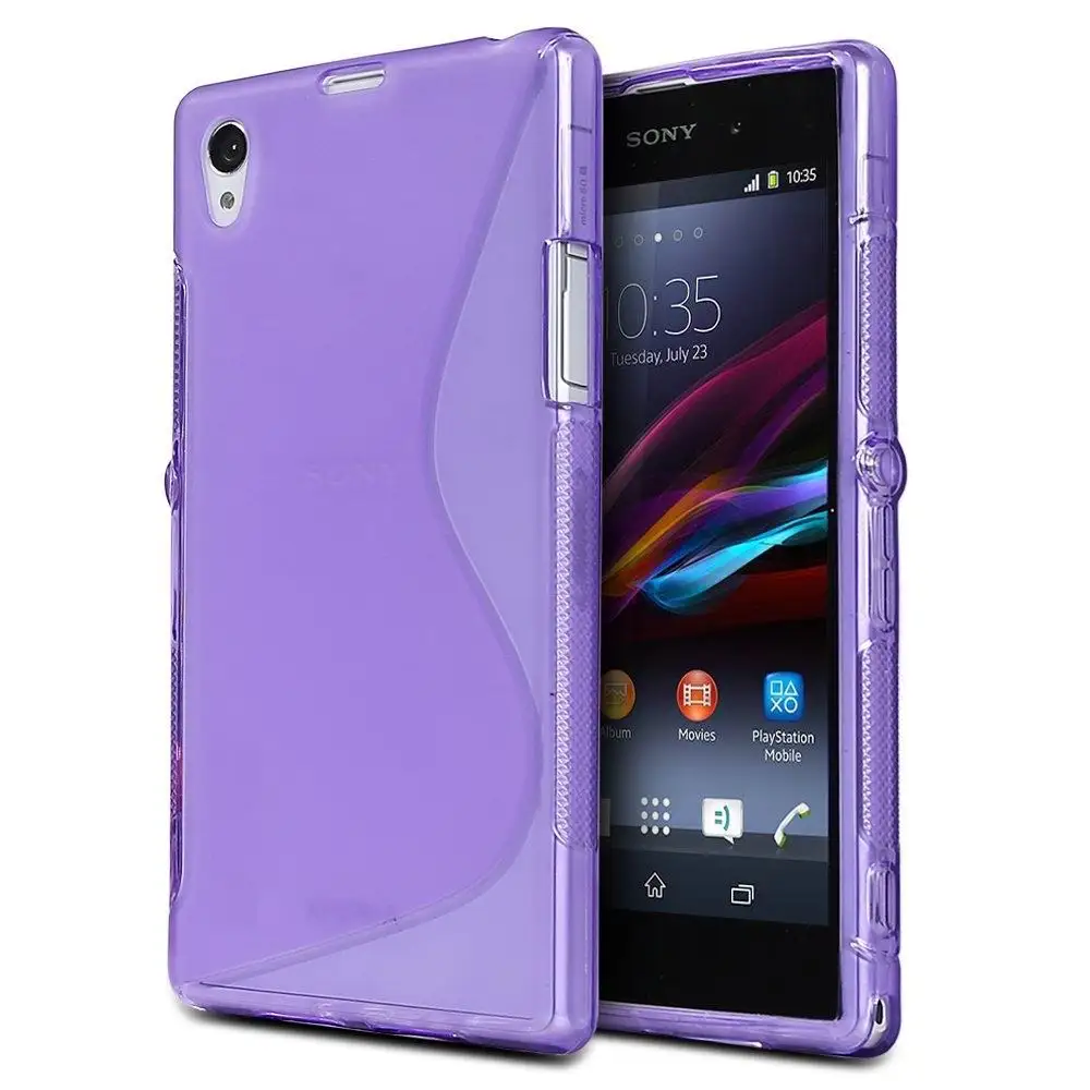 Силиконовый чехол для sony Xperia Z1 Z3 Z5 матовый из ТПУ Мягкий защитный компактный