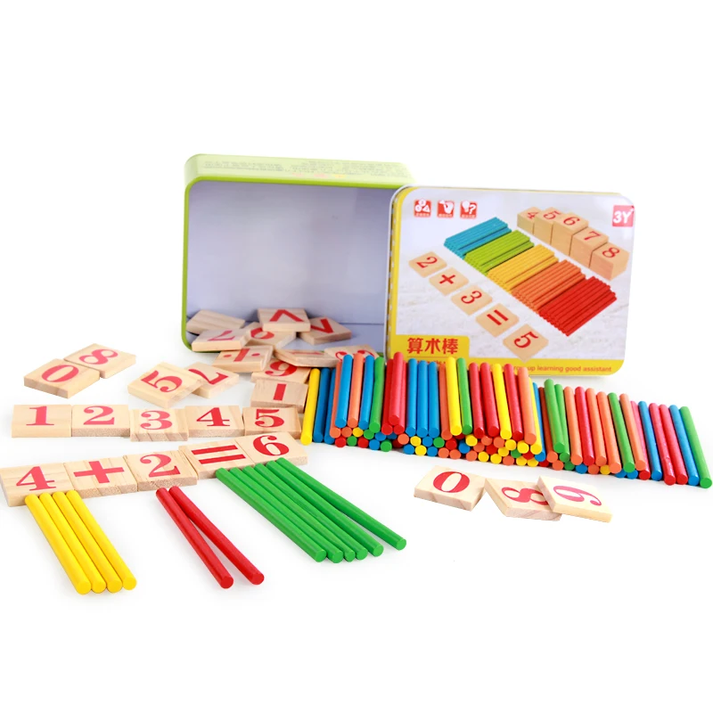 JaheerToy арифметические игрушки для детей деревянные железная коробка посылка
