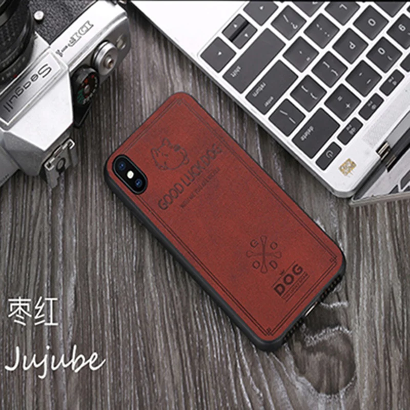 Для iphone X XS случае Новый Ткань Ультратонкие холст кремния Чехлы для x текстура