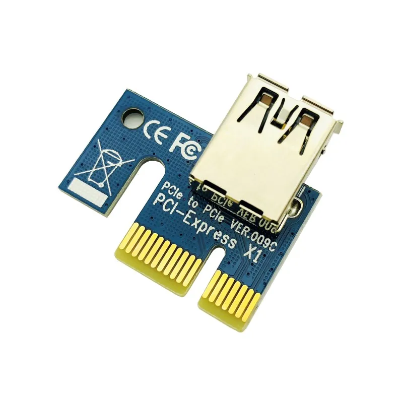 Günstig 100 PCS Blau PCI-E Riser 006C Express 1X 4x 8x 16x Extender PCI E USB 3.0 Extender Adapter Karte SATA 15pin Für BTC Bergbau Bergmann