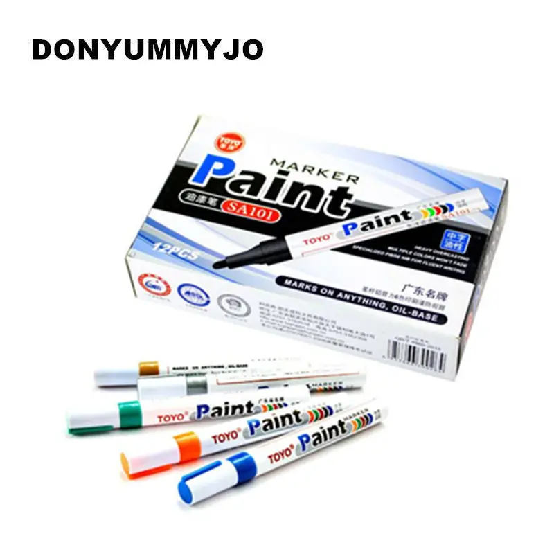 Универсальная ручка маркер для автомобильных шин DONYUMMYJO 8 цветов 12 шт.