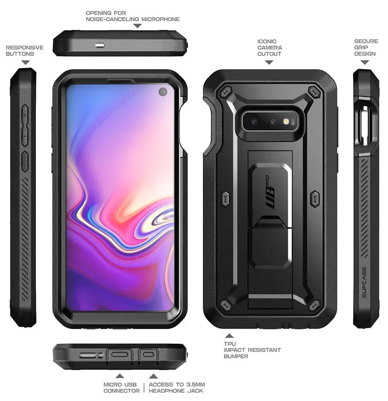 SUP чехол UB Pro для samsung Galaxy S10 чехол 6,1 дюймов полный корпус прочная подставка чехол Чехол без встроенной защиты экрана