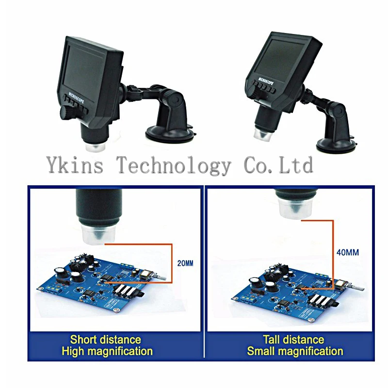 1-600x 3.6MP USB электронный портативный микроскоп 8 LED VGA 4 3 "высокой четкости ЖК-экран