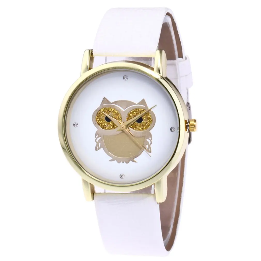 Забавные Животные лицо роскошный модный кожаный ремешок наручные часы дешевый