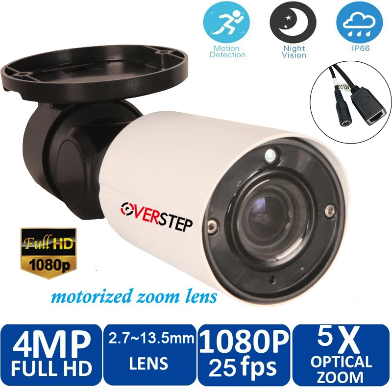 

Mini Outdoor PTZ Bullet IP Camera 1080P 4MP Full HD 4X Optical Zoom IP66 Waterproof 50m IR Night Vision CCTV Security Camera
