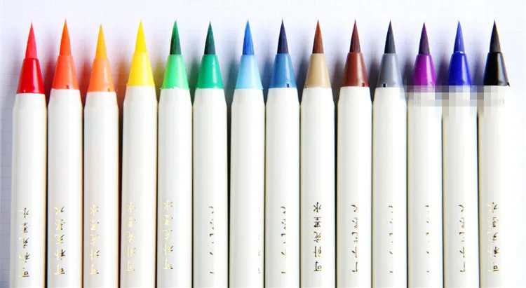 1 шт. мягкая каллиграфическая Кисть ручка акварельный маркер кисть Fineliner Art Marker мультфильм дизайн эскиз манга графическое рисование