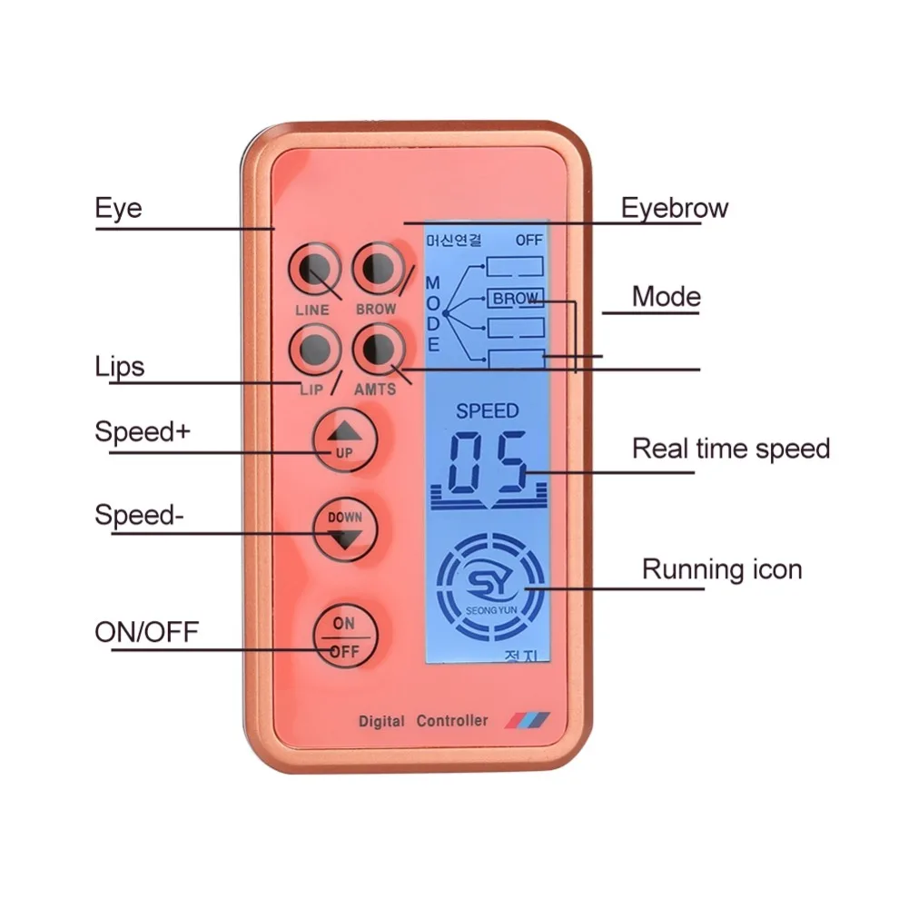 

Digital Controller Tattoo Machine Permanent Makeup Device Eye Lip Body Temporary Tattoos With Microblading Cartridge Needles Kit