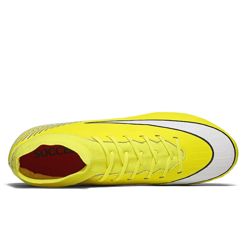 Hot Sale Mens Big Size Soccer Cleats High Ankle Football Shoes Long Spikes Outdoor Traing Boots for Men 38-45 | Спорт и развлечения