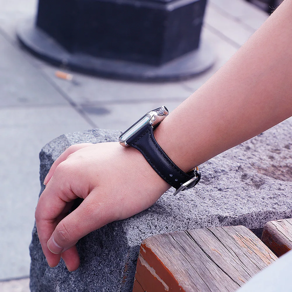 Кожаный ремешок для Apple Watch 42 мм 38 iwatch series 4 3 21 correa браслет часов apple watch 4|Ремешки