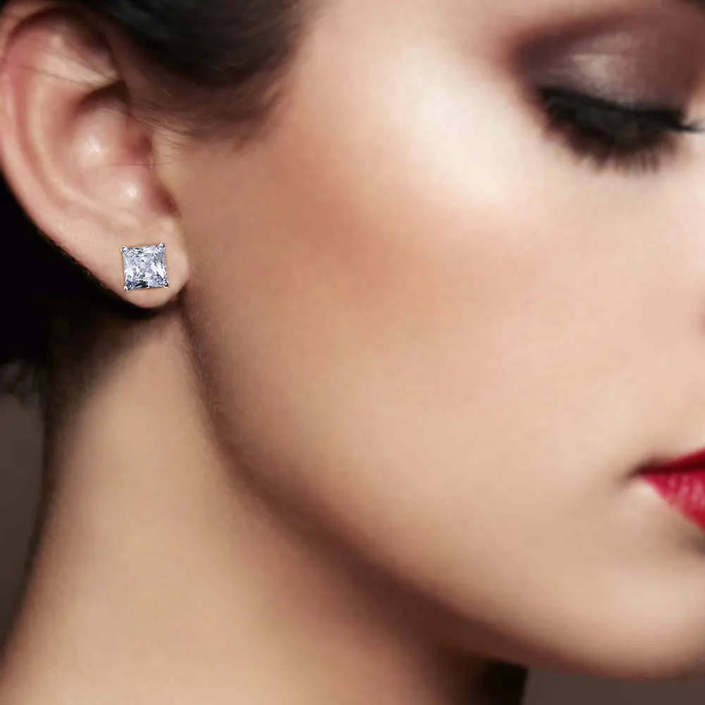 

Wong Rain Classic 925 Sterling Silver Created Moissanite Gemstone Diamonds Wedding Ear Studs Earrings Fine Jewelry Wholesale