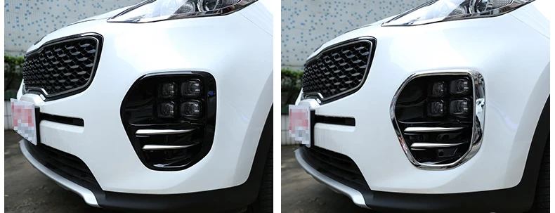 ABS хром для KIA Sportage KX5 4 QL аксессуары для стайлинга автомобилей передний противотуманный светильник крышка противотуманной фары внутренняя отделка противотуманный светильник
