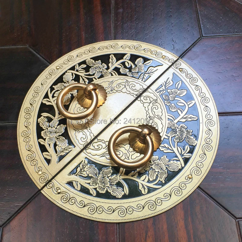 Китайская антикварная мебель фурнитура аксессуары латунные круглые винтажные