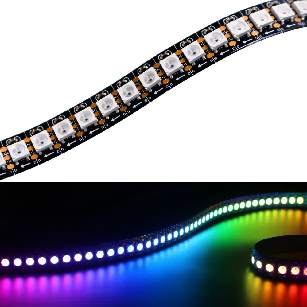 Гибкая светодиодная лента SK6812 WS2812B 1 м 5 В 5050 RGB SM 144 СВЕТОДИОДА/м адресуемый