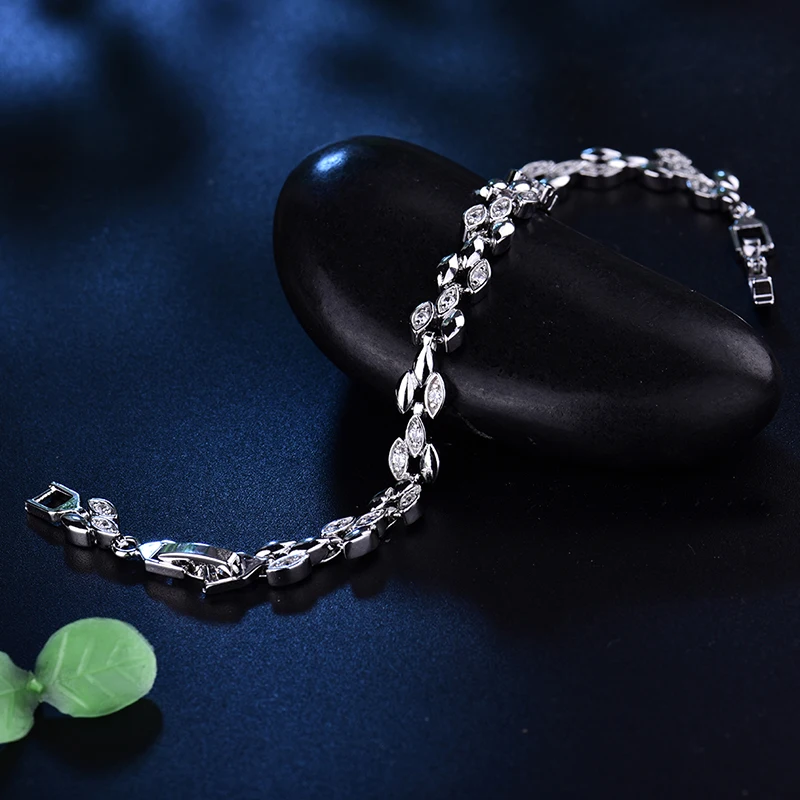 Женский браслет с цепочкой GULICX Большой кристаллами из фианита AAA|bracelets for|bracelets for