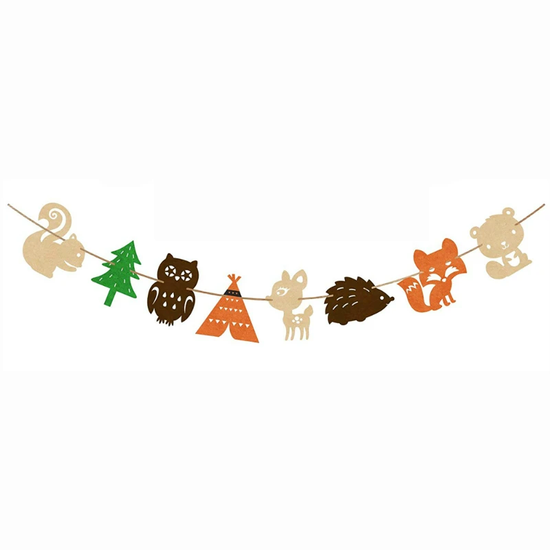 1 Набор милых животных джунглей счастливое украшение для именинного торта