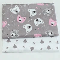 bear head 100 cotton twill fabric for diy sewing quilting fat quaters dress making material for babychild and dolls