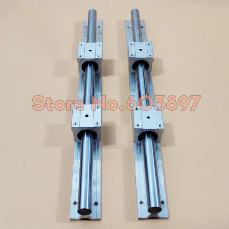 2 шт. линейные поддерживаемые рельсы 4 SBR20UU подшипниковые блоки sbr20 Длина 1000 мм |