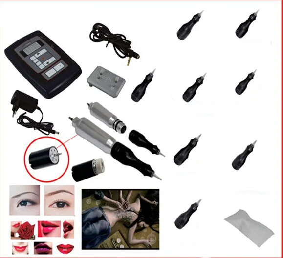 Eyebrow Kit Permanent Makeup Machine Needles Power Supply for Eyebrows Lips Embroidery Cosmetic | Красота и здоровье