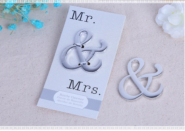 Оптовая продажа &quotMr. and Mrs&quot открывалка для бутылок в форме амперсанда вечерние