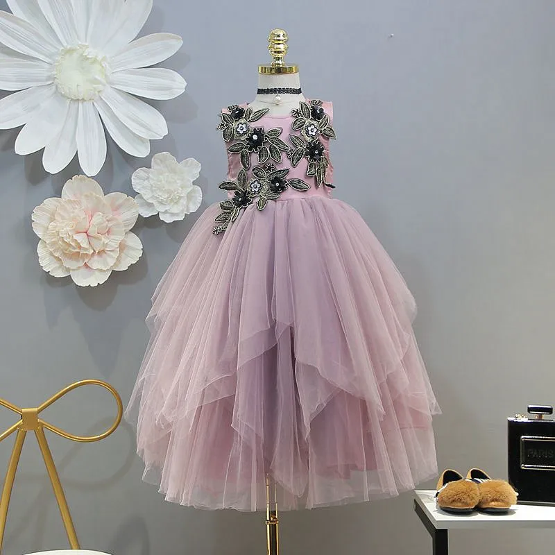 Детское платье Новинка весны 2019 года высококачественное Платье-туника из