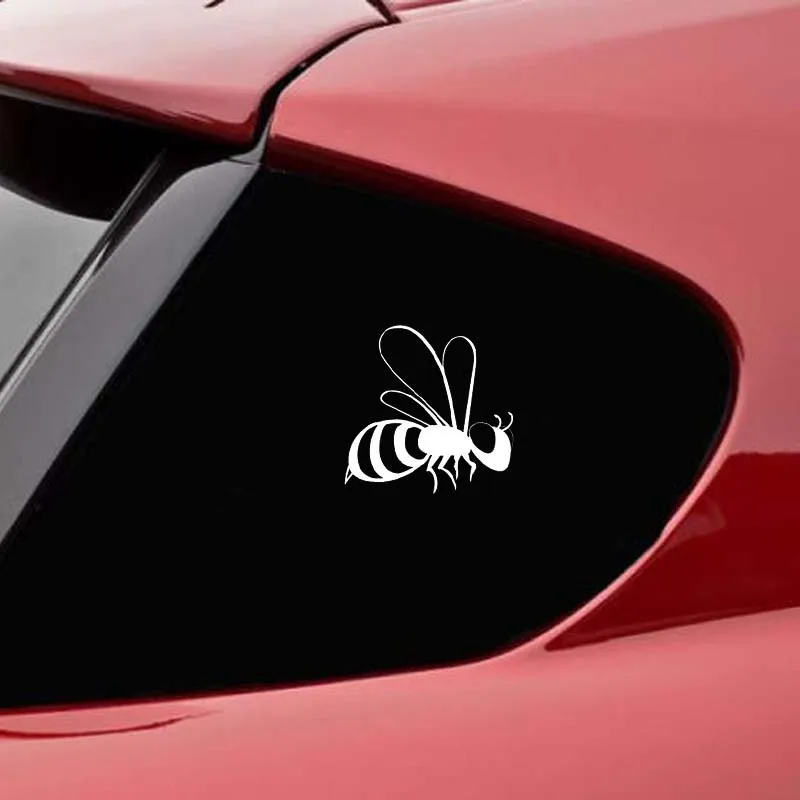 

YJZT 11CM*11.5CM Bees Set HoneyBee Vinyl Car Sticker Decal Window Art Black/Silver C19-0001