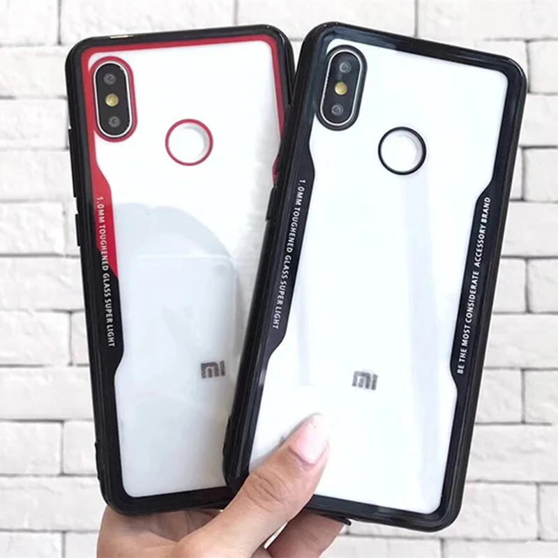 Прозрачный жесткий пластиковый акриловый чехол накладка для Xiaomi Mi 8 9 SE A1 A2 Lite